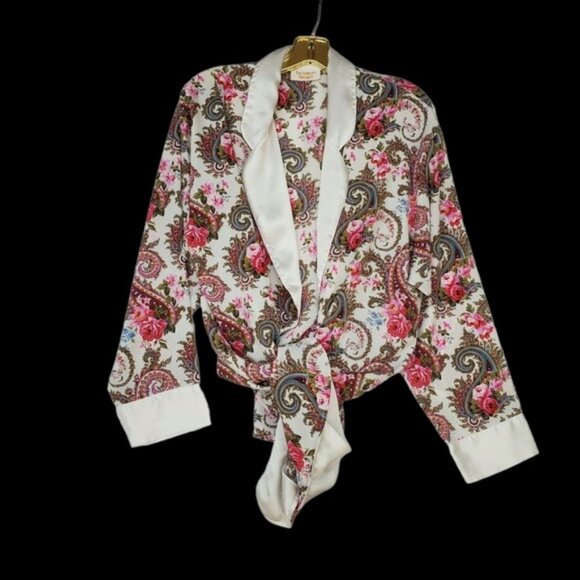 RARE Vintage Gold Label Ivory Victoria's Secret Satin Double Breast Blaz… - Picture 16 of 16